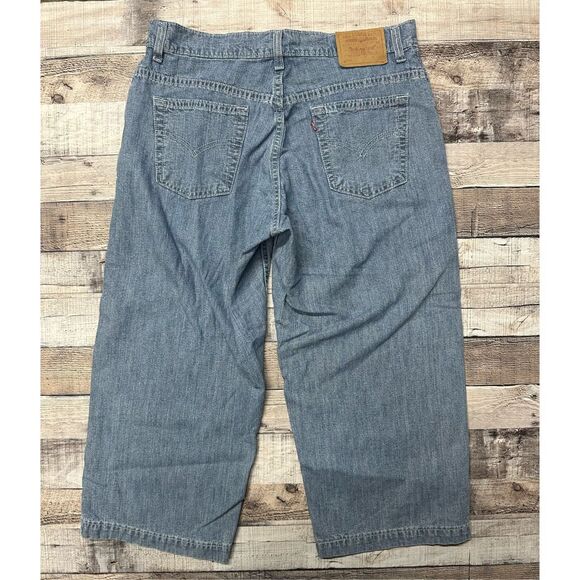 Vintage Y2K Women’s Levi’s 577 Nouveau Capri Loose Fit Wide Leg High Rise Jeans - Picture 1 of 9
